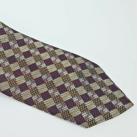 Jhane Barnes Mens Dress Suit Necktie 100% Silk - Picture 2 of 8